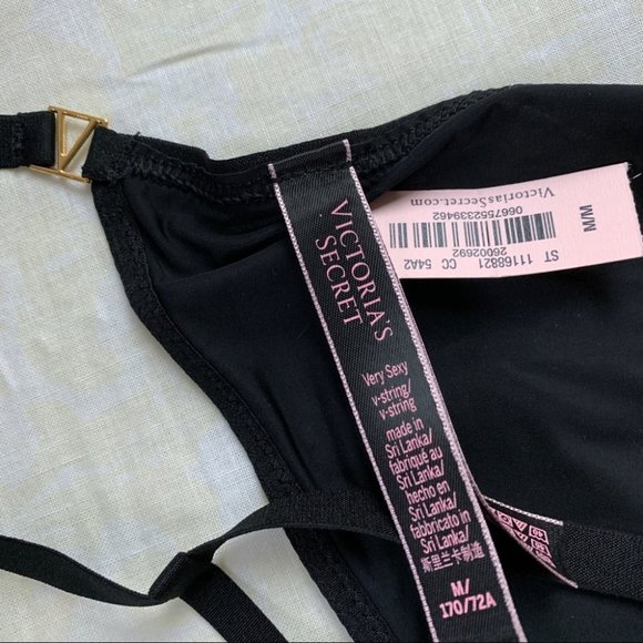 Black V-String Very Sexy Thong Panty Satin - Picture 5 of 5